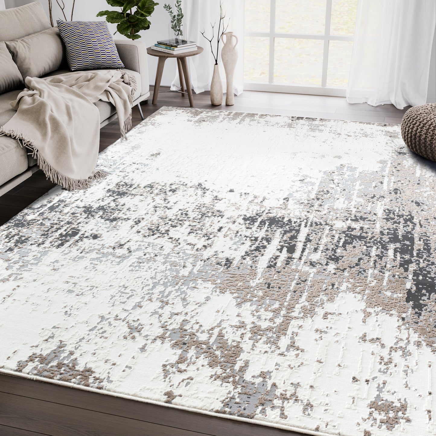Abstract Gray Beige