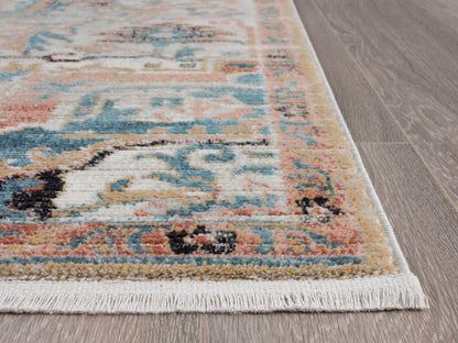 Beige Faded Blue Medallion