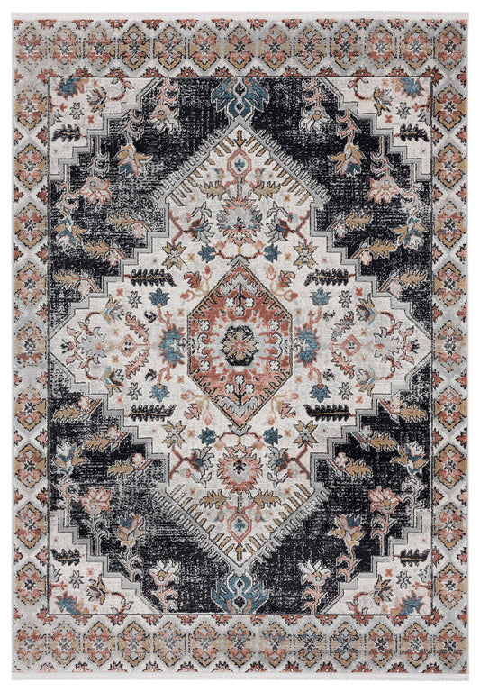 Beige Medallion Black Copper Border