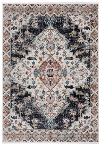Beige Medallion Black Copper Border