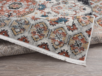 Beige Medallion Black Copper Border