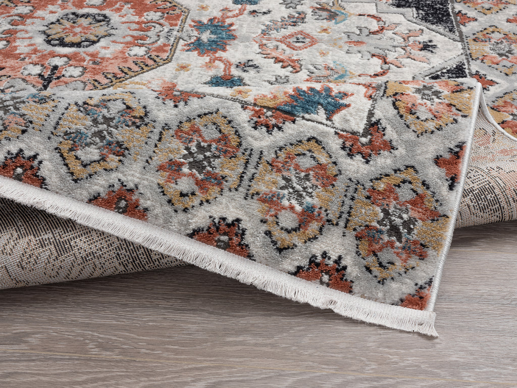 Beige Medallion Black Copper Border
