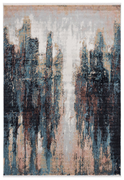 Abstract Painting Teal  Black 