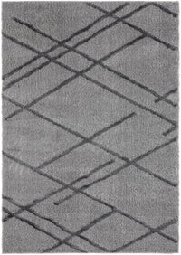 Grey Diamond Pattern Shag 