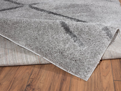 Grey Diamond Pattern Shag