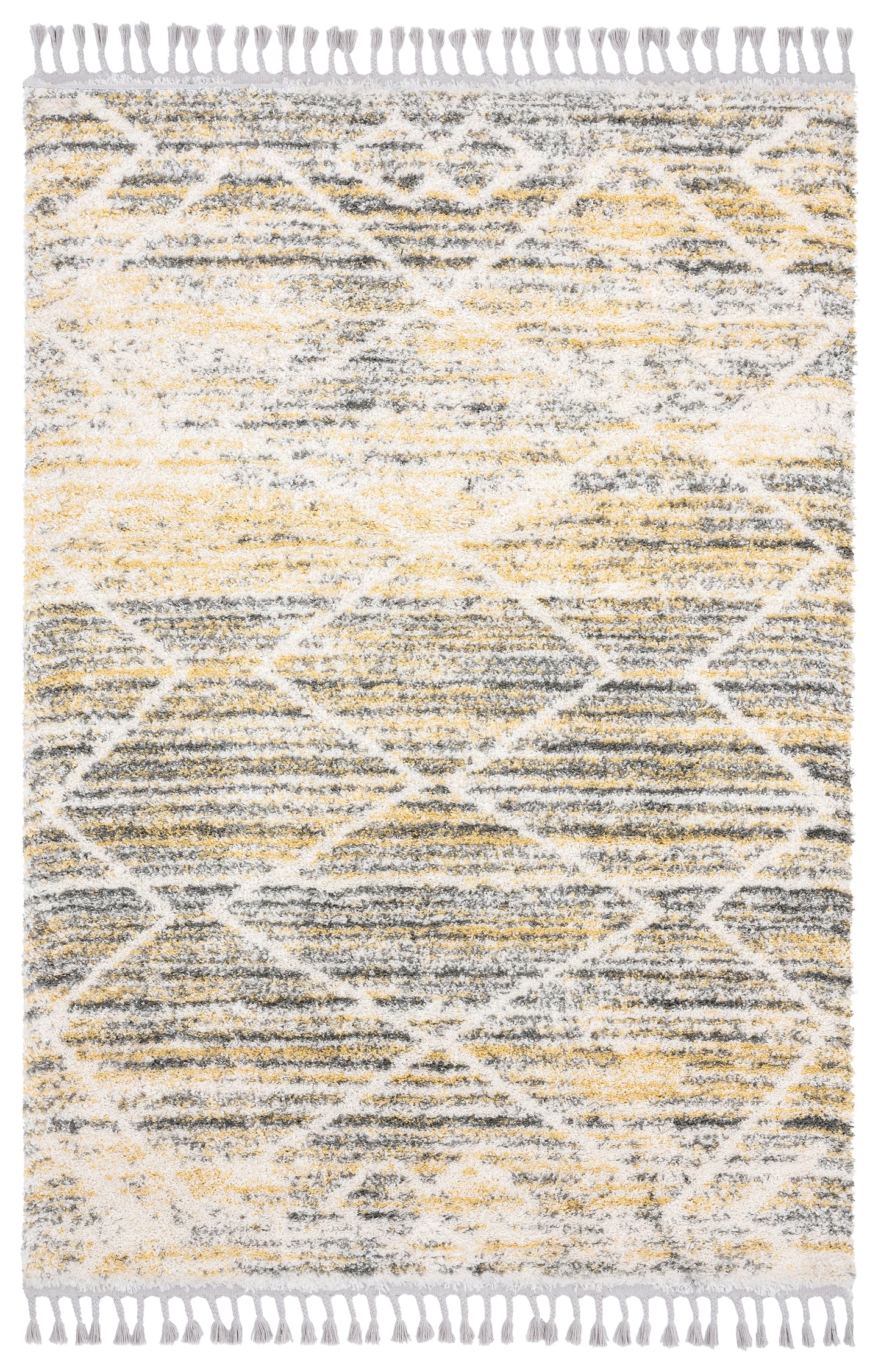 Grey Yellow Zig Zag Shag