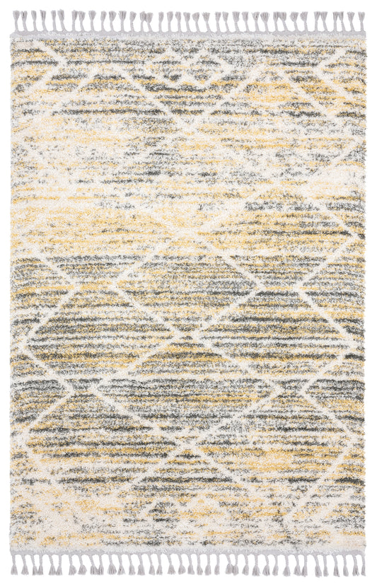 Grey Yellow Zig Zag Shag