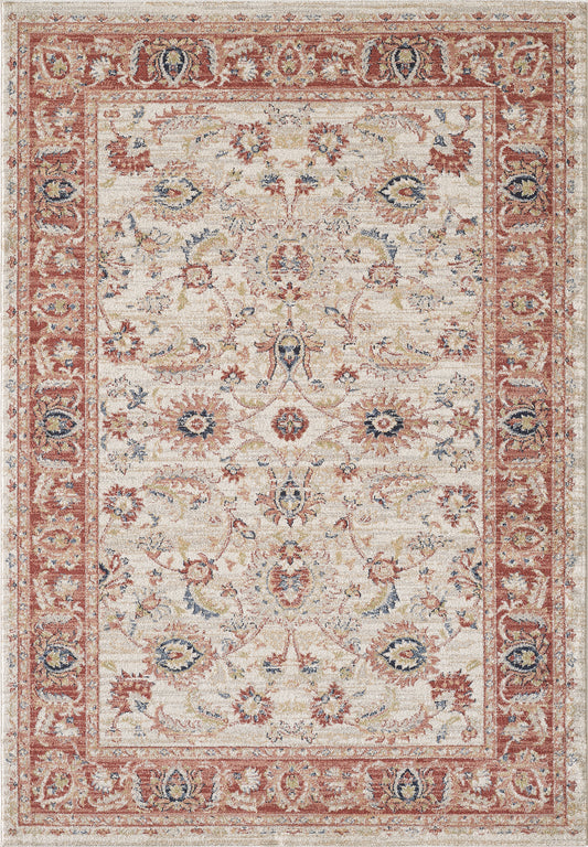 Beige Red Traditional