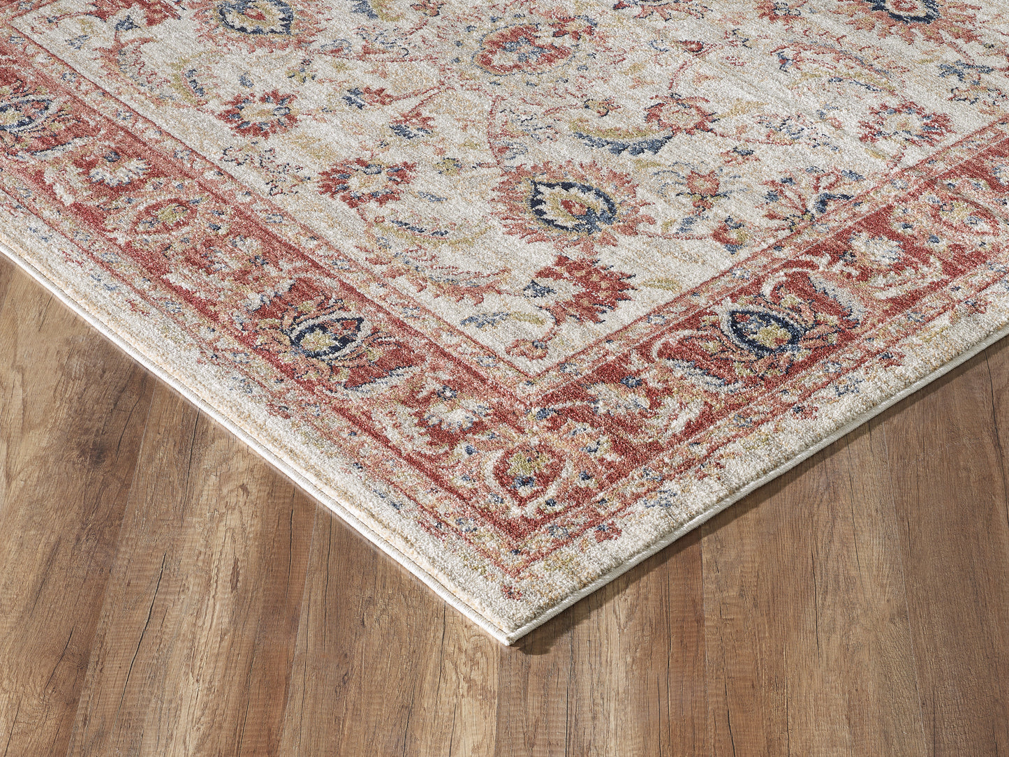 Beige Red Traditional
