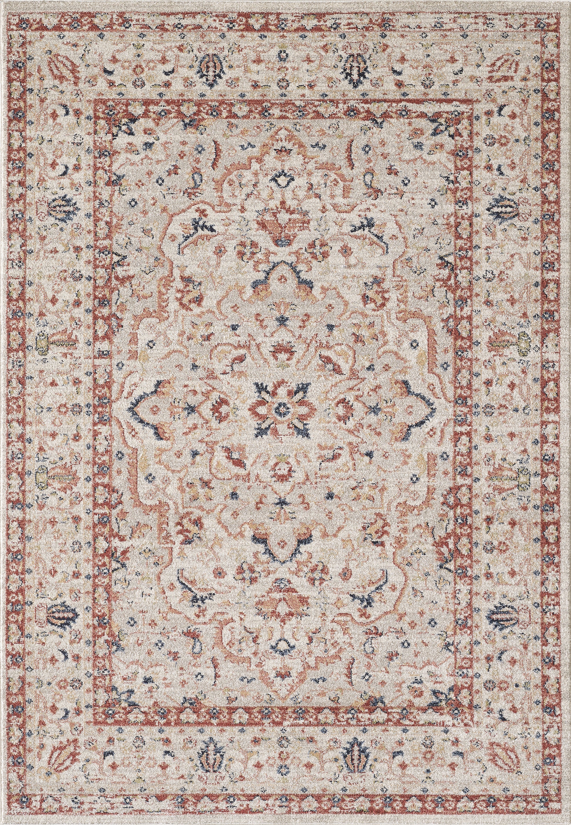 Beige Traditional Medallion