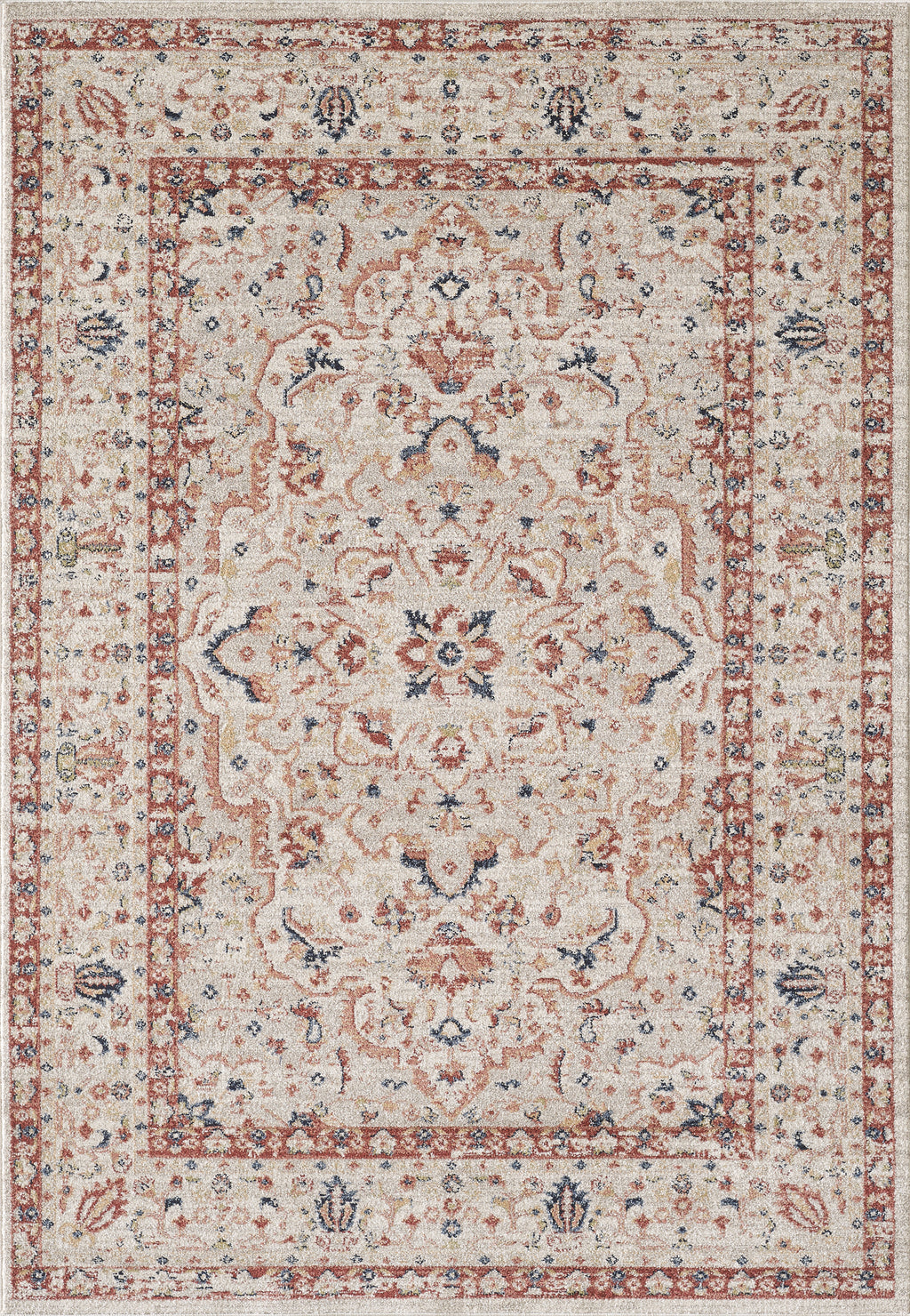 Beige Traditional Medallion