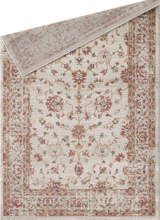 Beige Red Floral