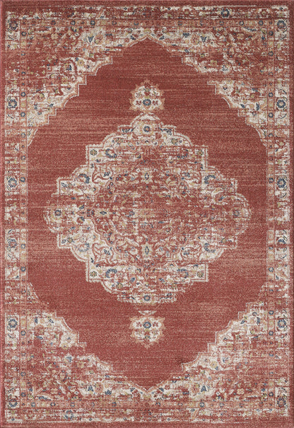 Red Medallion Distressed