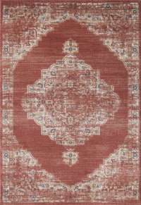 Red Medallion Distressed