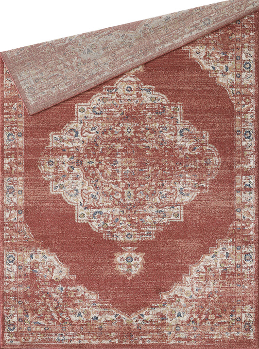 Red Medallion Distressed