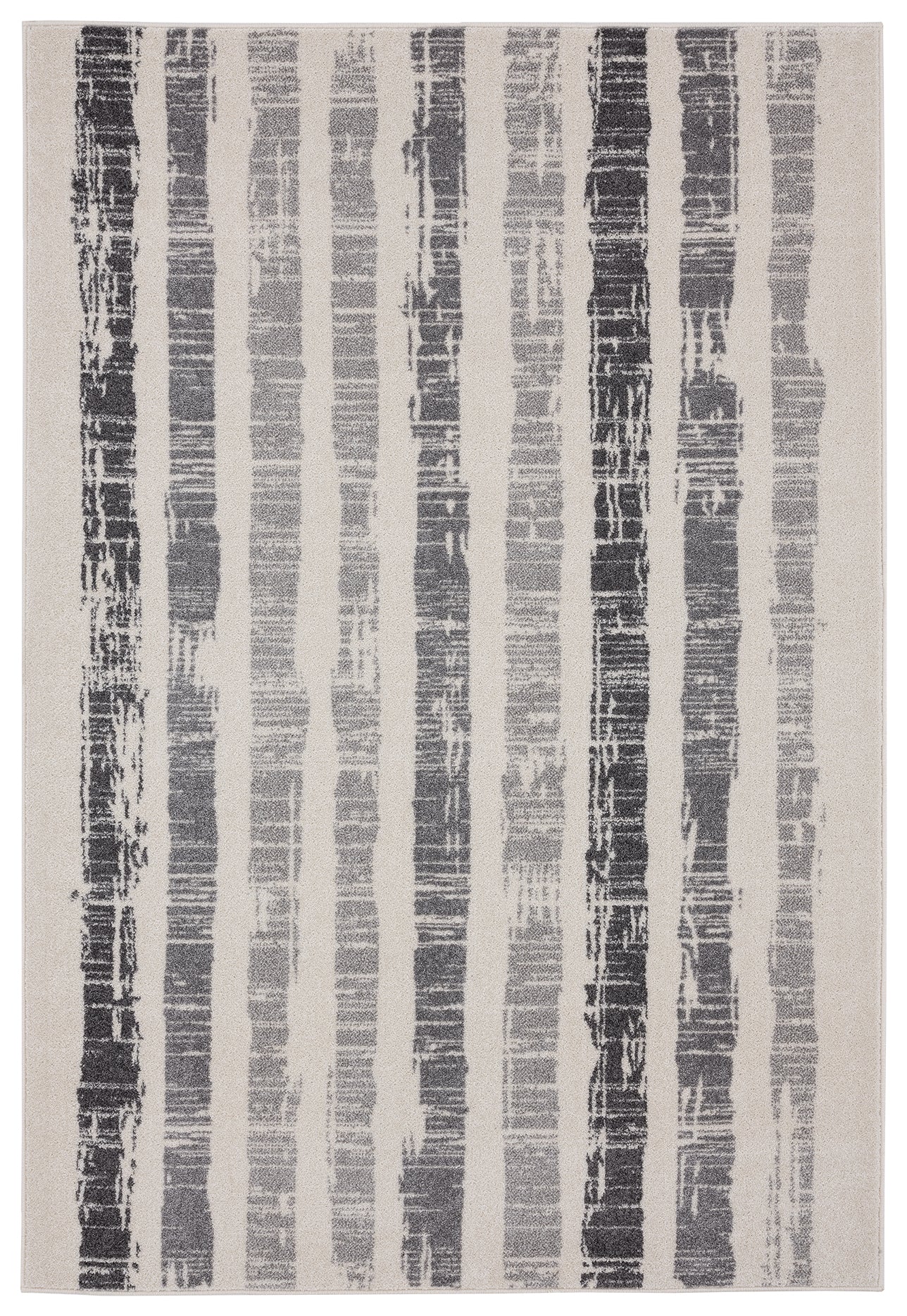 Ivory and Gray Faded Stripes