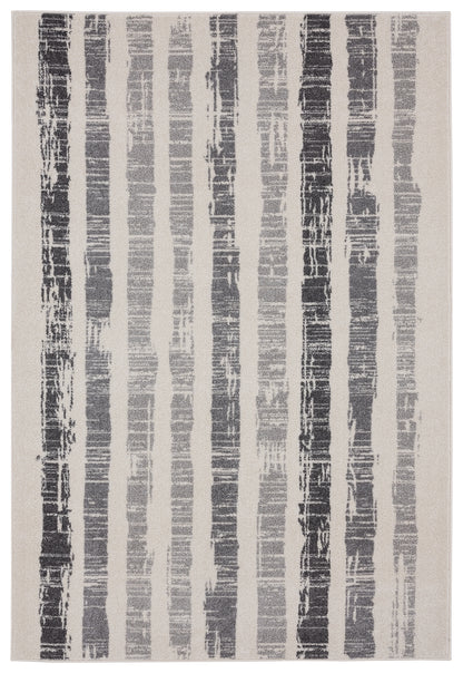 Ivory and Gray Faded Stripes