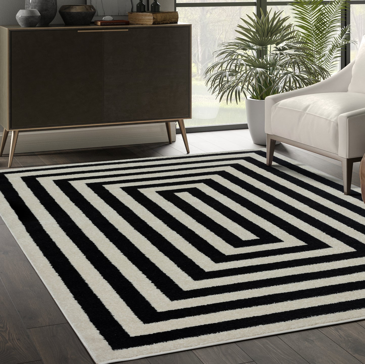 Black White Multi Rectangle