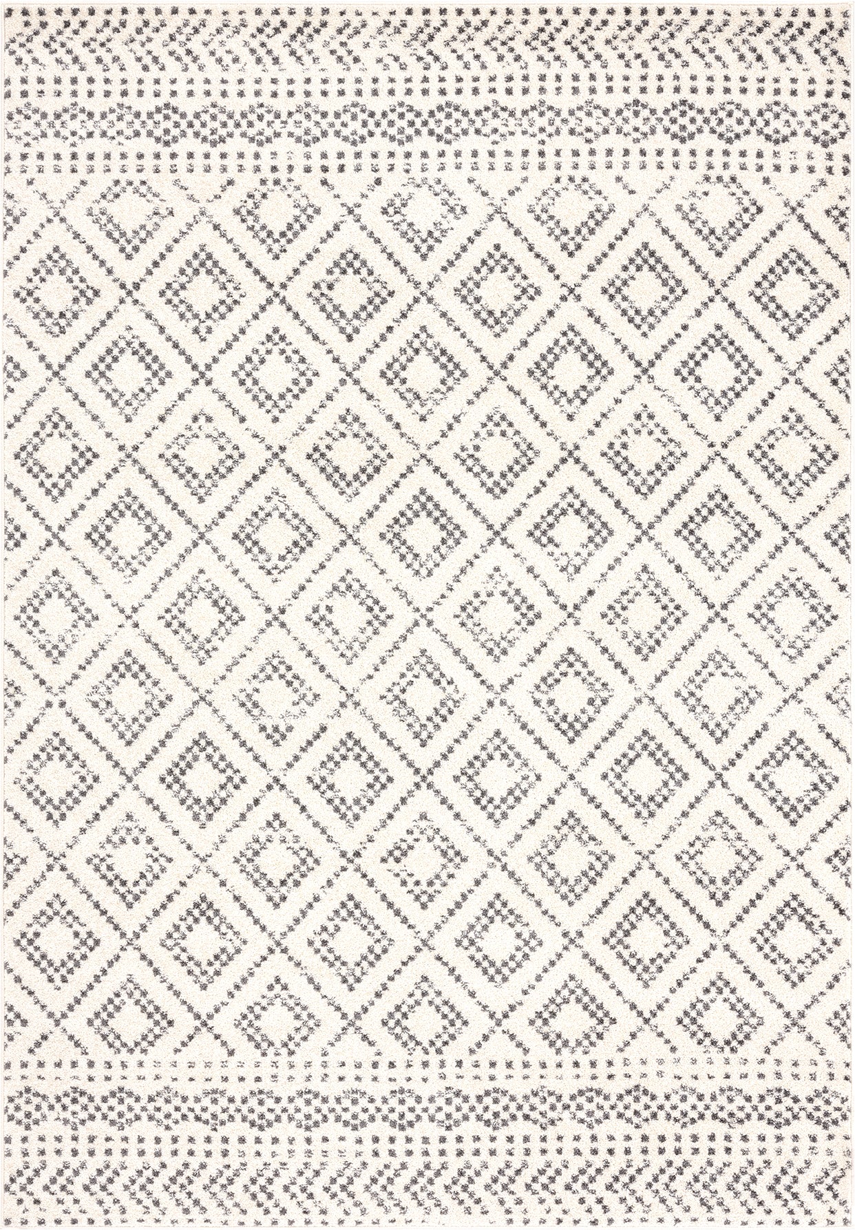 Ivory Grey Diamond Trellis