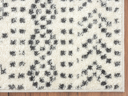 Ivory Grey Diamond Trellis