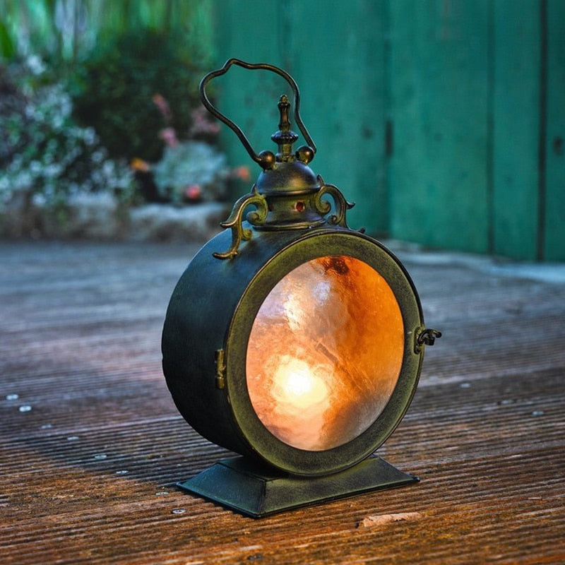 Vintage Metal/Glass Wall Hanging Candle Holder Lantern