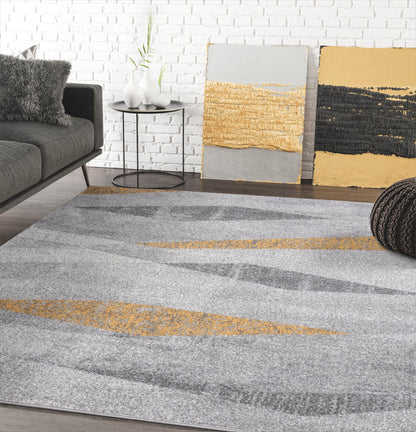 Multi Triangle Faded Yellow Grey