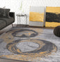 Grey Yellow Painted Swirl