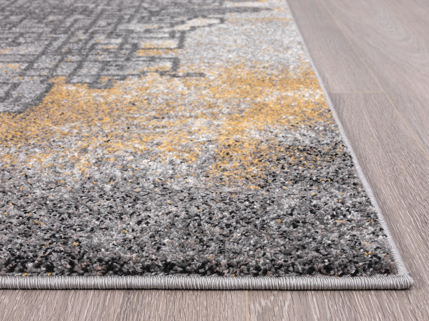 Grey Yellow Abstract Art