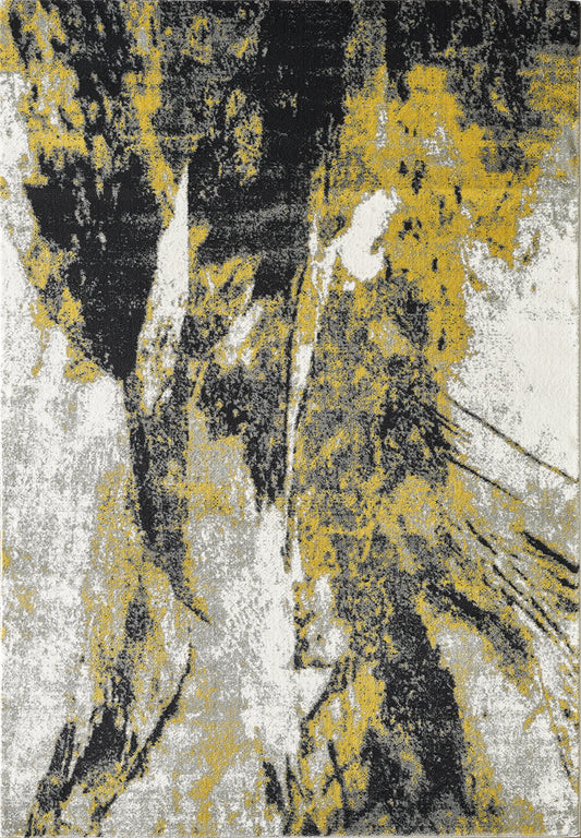 Modern Abstract Gold and Grey