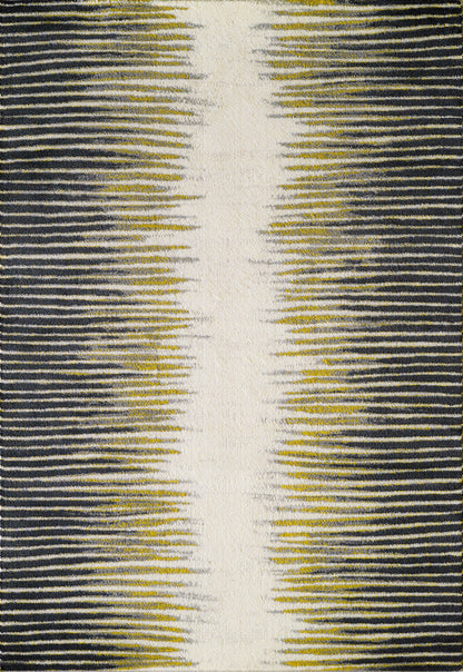 Abstract Striped Yellow and Grey