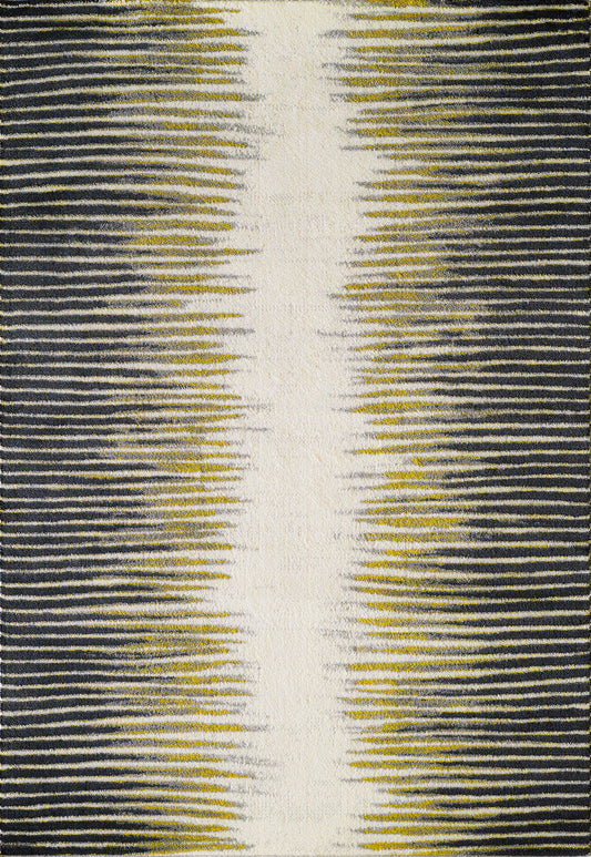 Abstract Striped Yellow and Grey