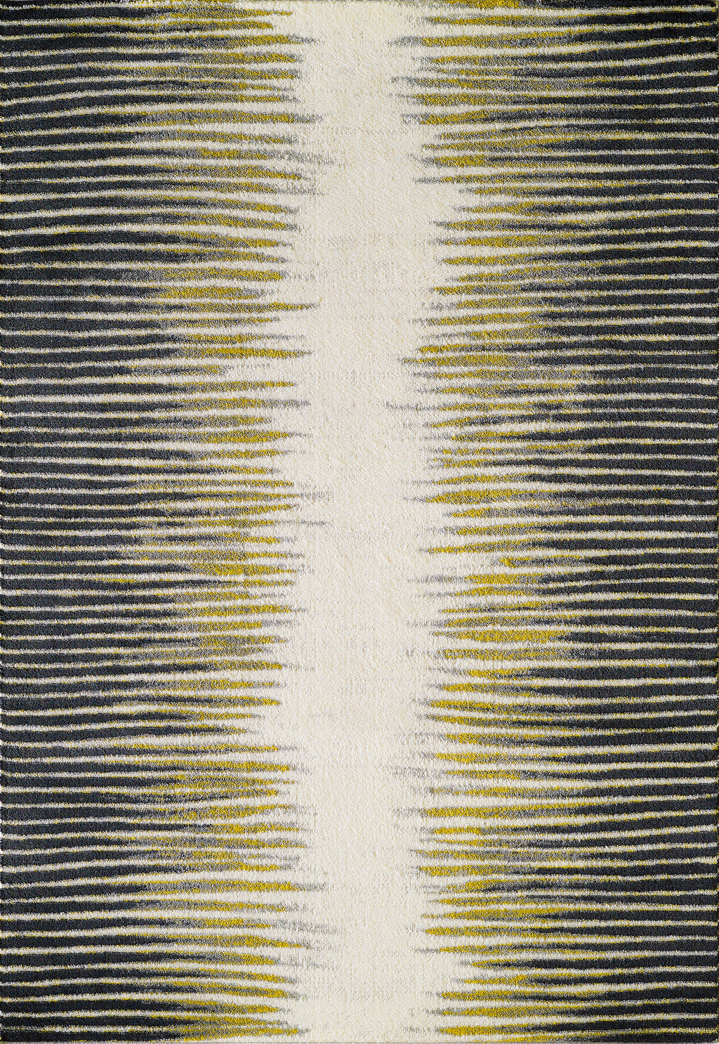 Abstract Striped Yellow and Grey