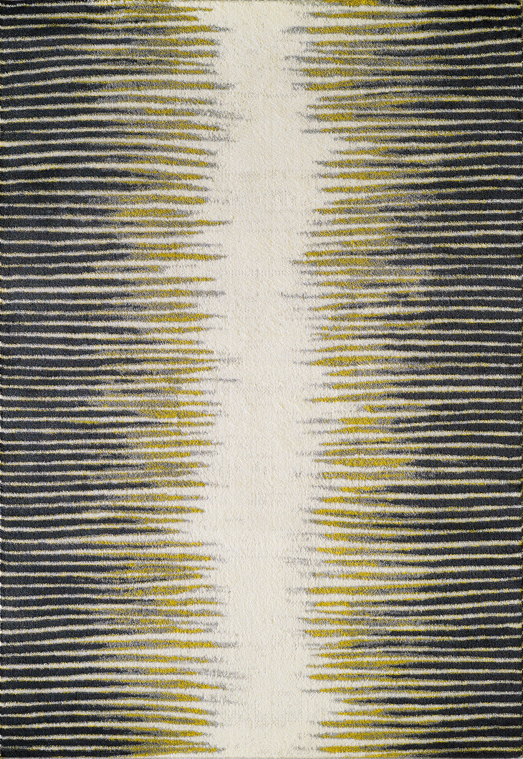 Abstract Striped Yellow and Grey