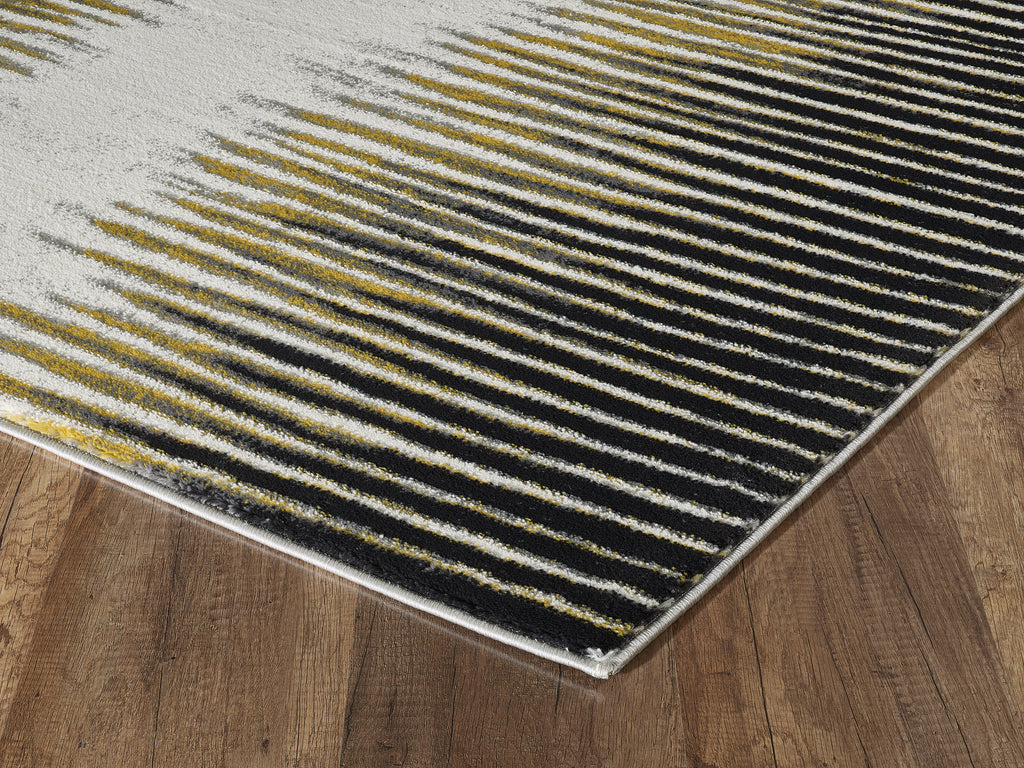 Abstract Striped Yellow and Grey