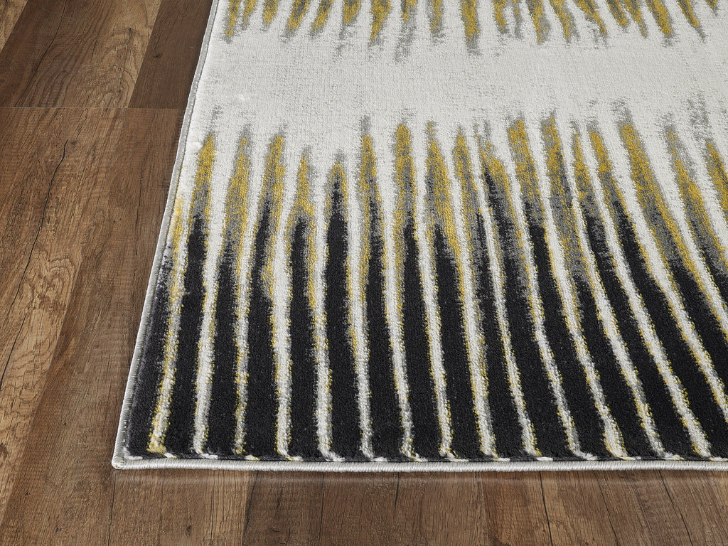 Abstract Striped Yellow and Grey