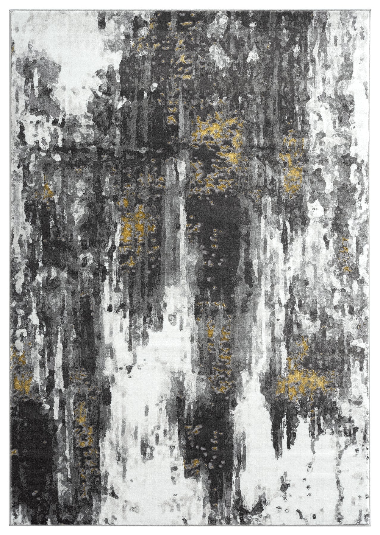 Black White Gold Abstract