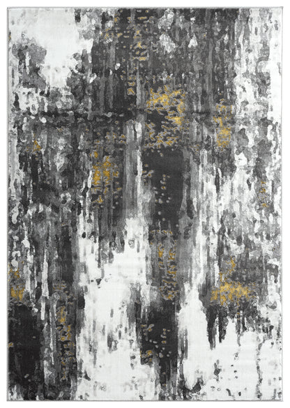 Black White Gold Abstract