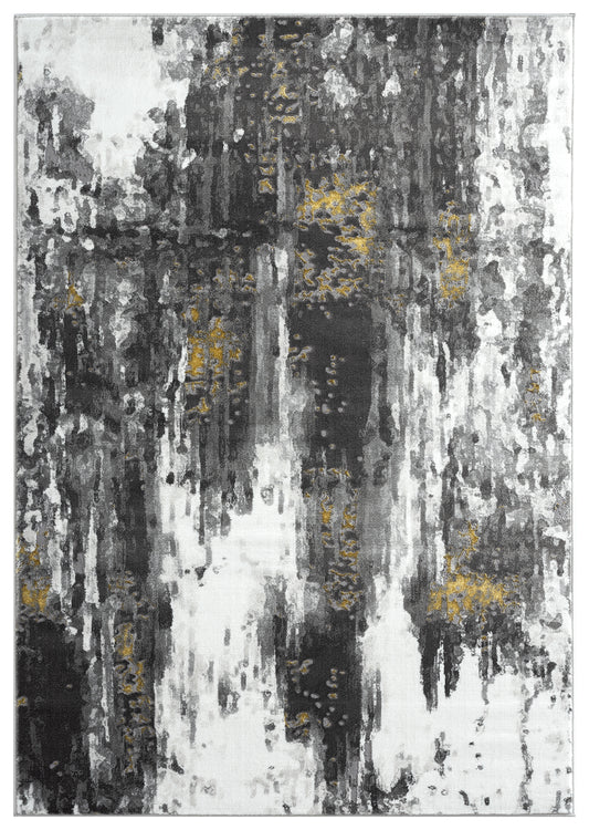Black White Gold Abstract