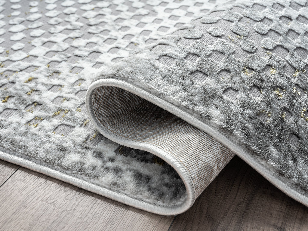 Grey Gold Mesh Modern
