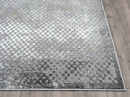 Grey Gold Mesh Modern