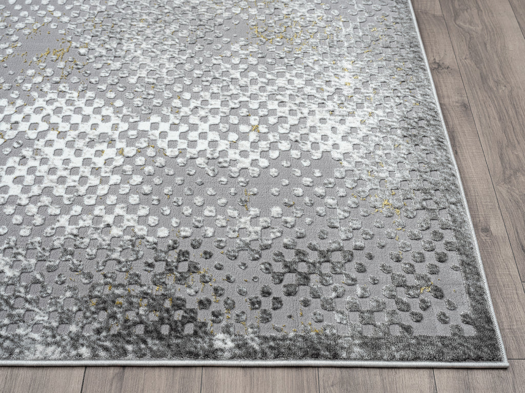 Grey Gold Mesh Modern