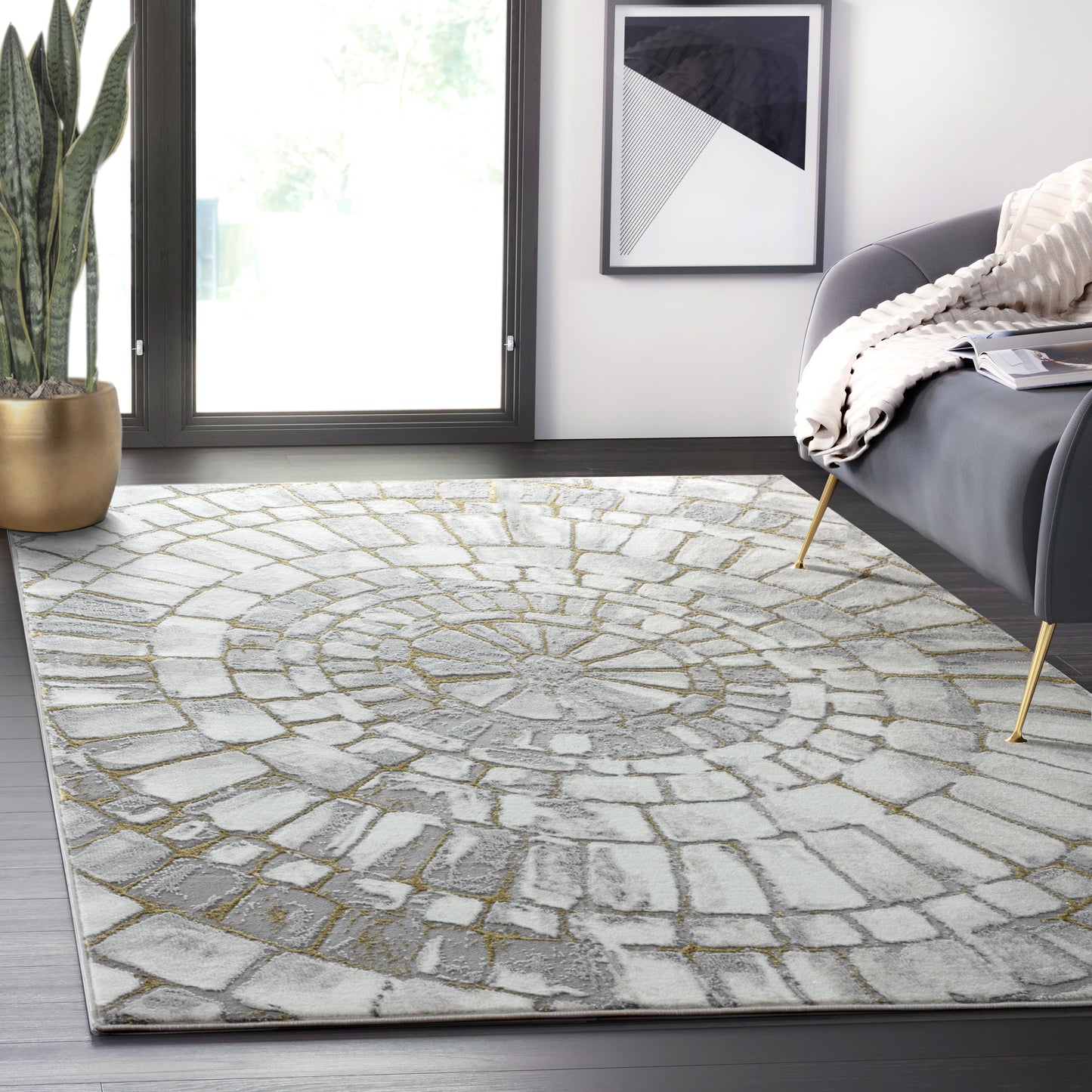 Spiral Grey Gold