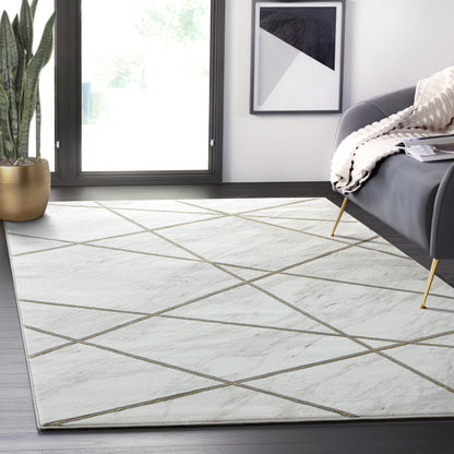 White Marble Gold Lines