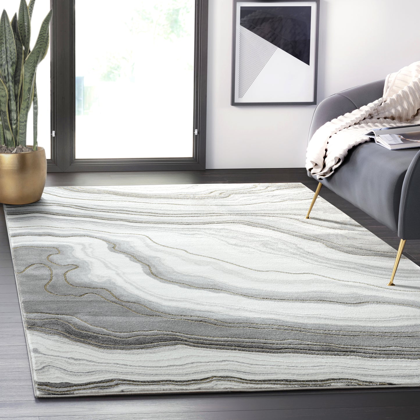 Granite Lines Grey Gold