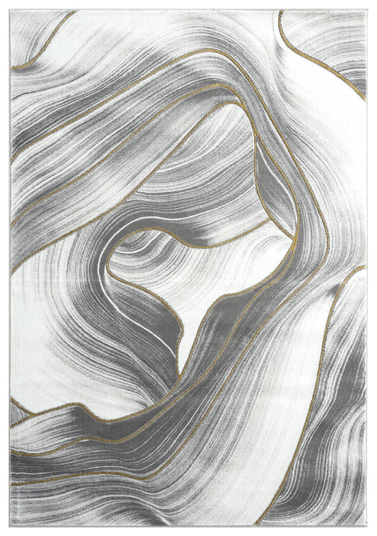 Grey Gold Ribbon 