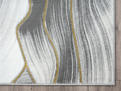 Grey Gold Ribbon