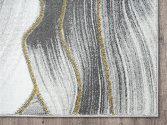 Grey Gold Ribbon