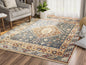 Southwest Tribal Medallion Blue Yellow