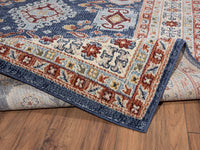 Navy Beige Border Traditional