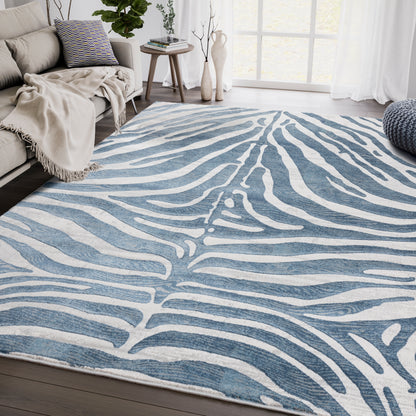 Blue Zebra Print